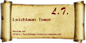 Leichtman Tomor névjegykártya
